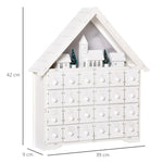 24-drawer Wooden Christmas Advent Calendar, Wooden Light-up Decoration