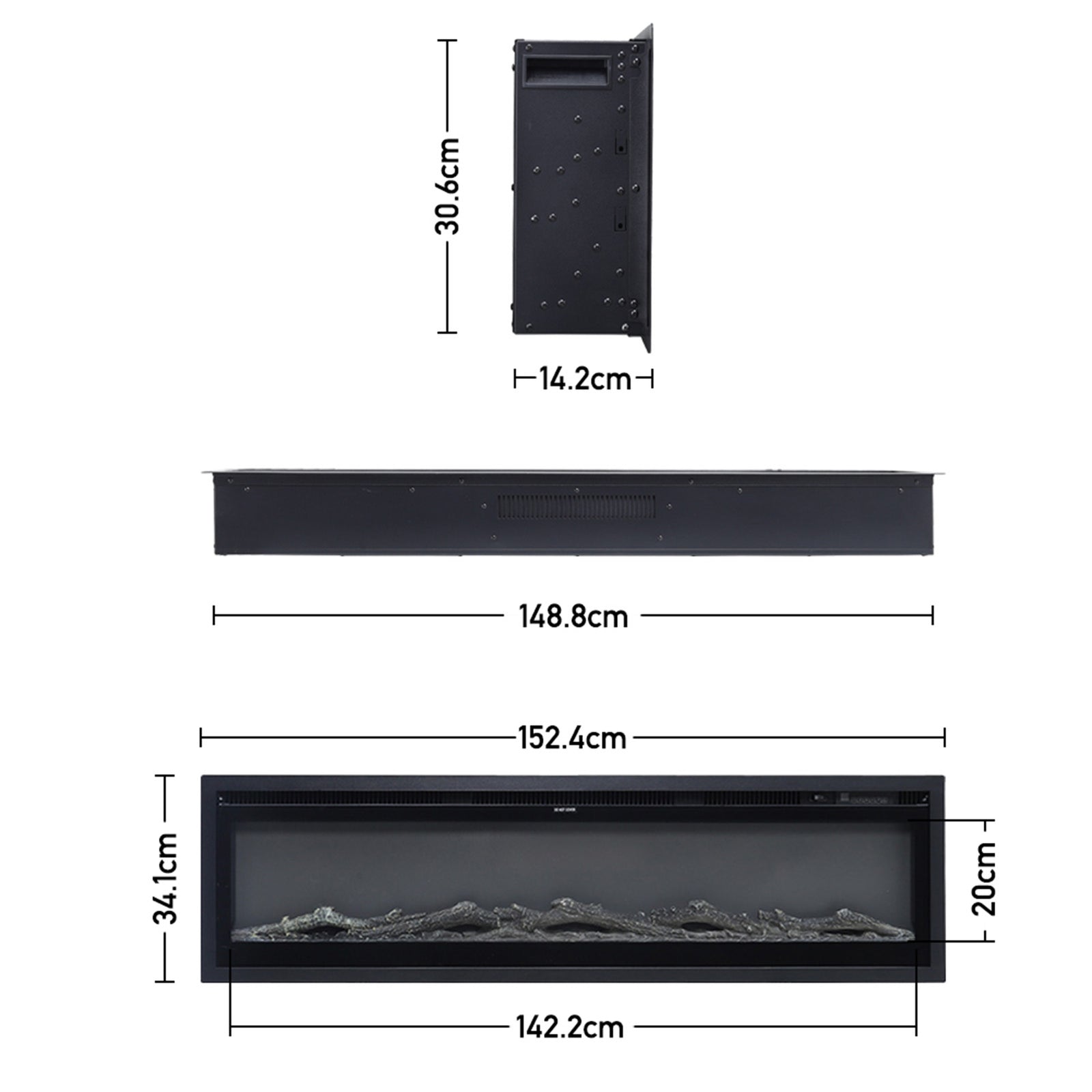 Breeins 1800w Electric Fireplace With Wifi & Remote Control