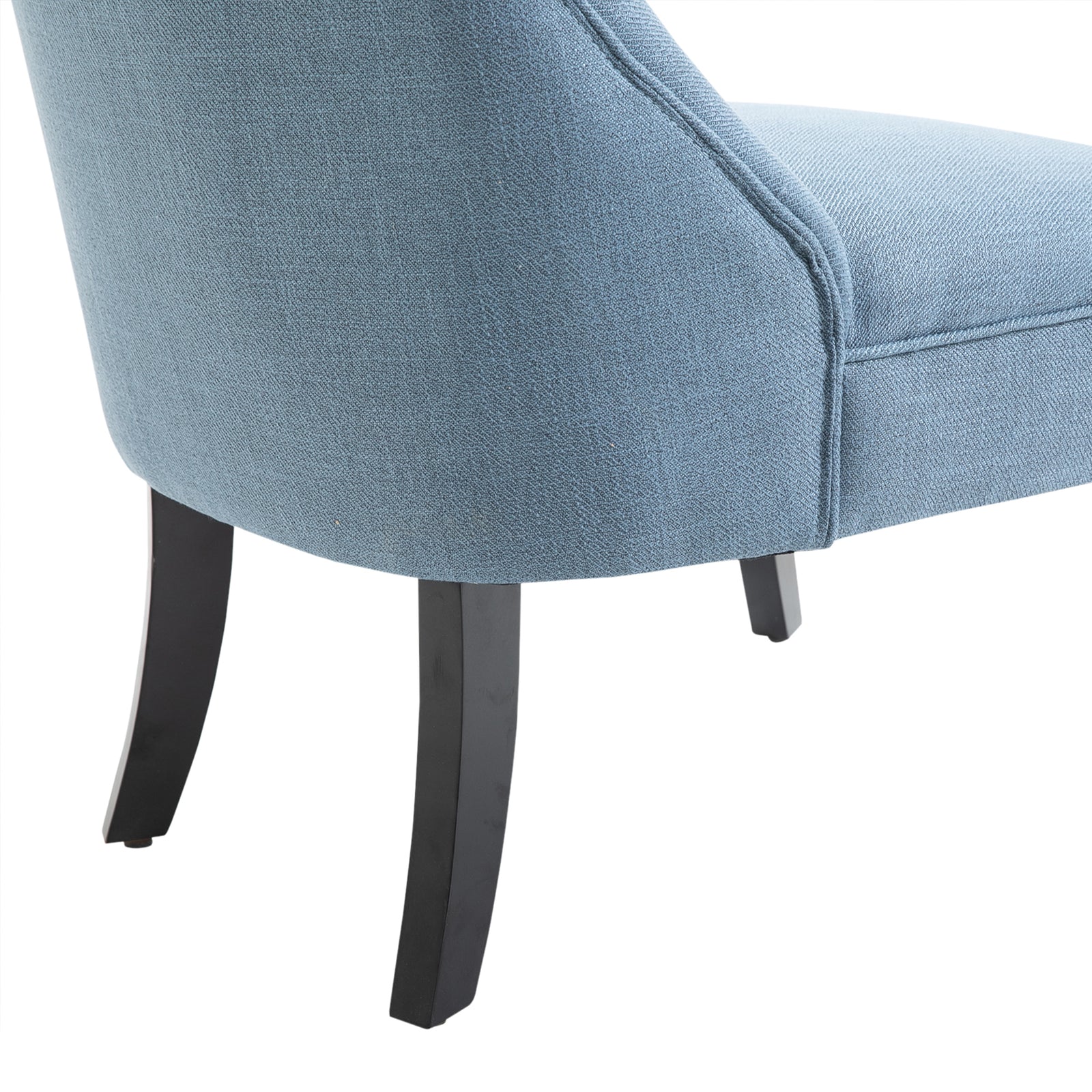 Fabric Single Sofa Armchair Upholstered Pillow Wood Leg | One Size | Blue