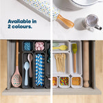 8pc Interlocking Drawer Organiser White