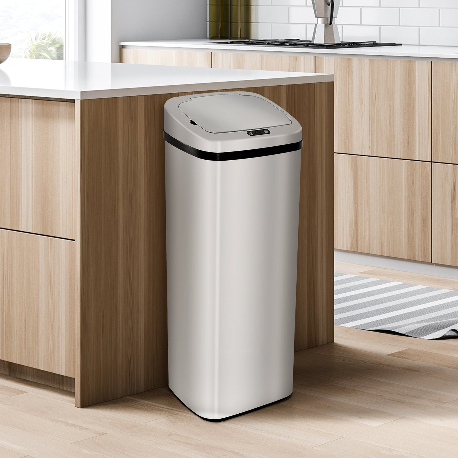 50l Infrared Automatic Motion Sensor Dustbin Stainless Steel