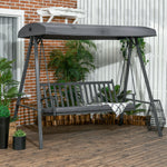 3-seat Garden Swing Chair, Outdoor Canopy Swing Glider