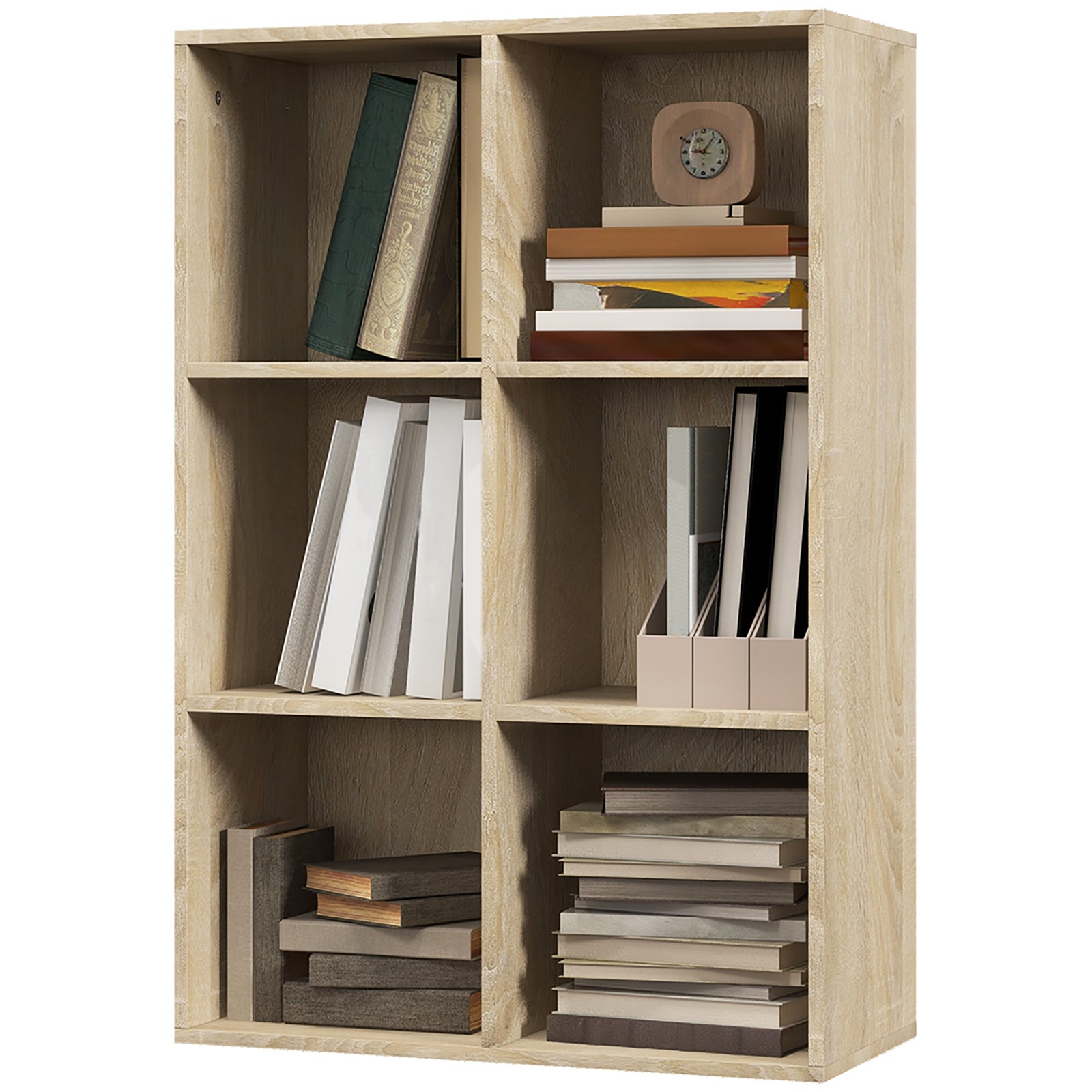 Cubic Cabinet Bookcase Storage Shelves For Home Office | One Size | Brown