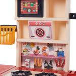 Children Pretend Kitchen Playset 43pcs Toy Accessory Set | Red