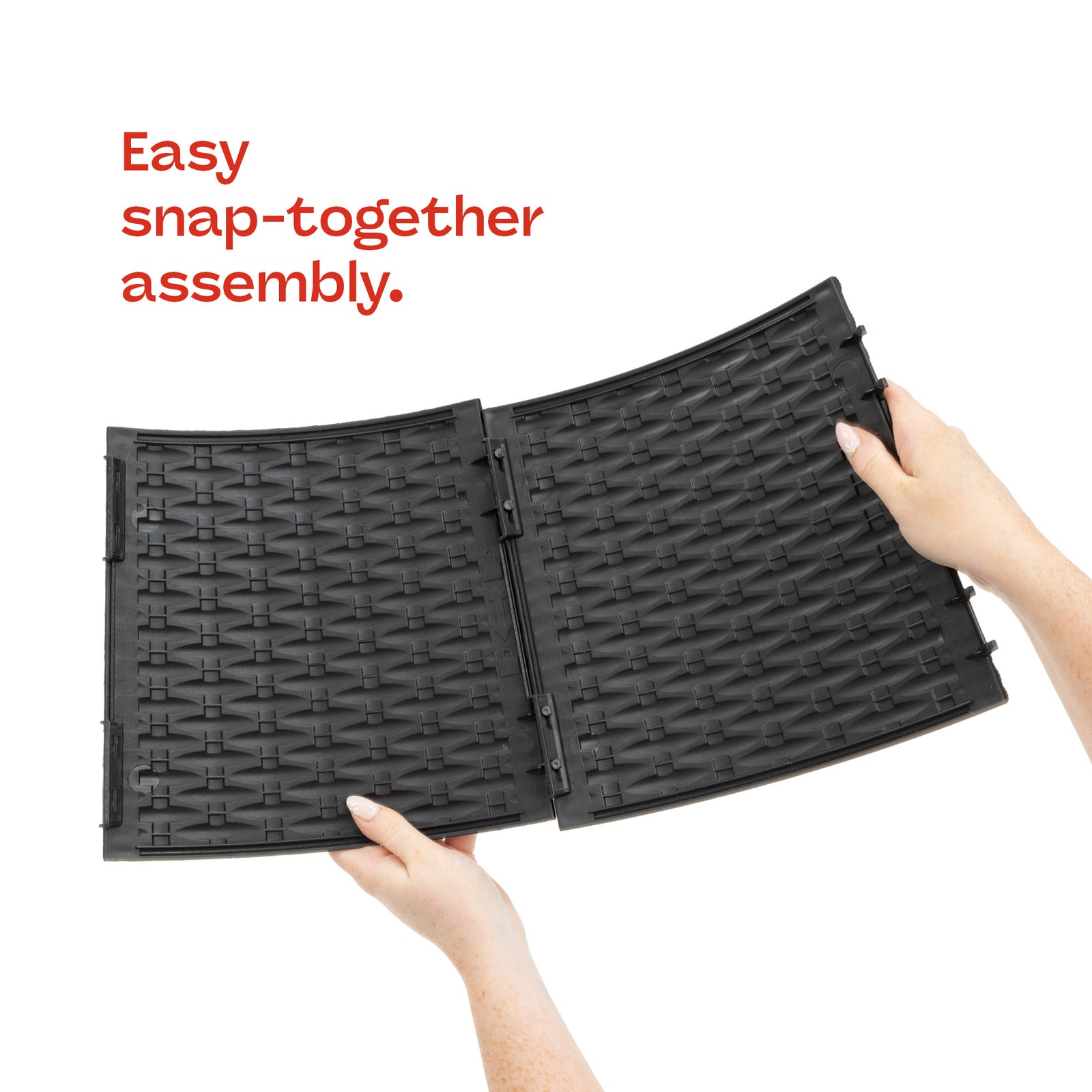 Faux Rattan Tree Skirt Black Snap Together 65cm Diameter