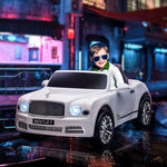 Bentley Mulsanne Licensed Kids Electric Ride-on Car W/ Remote - White