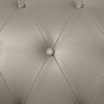 Button Tufted Faux Leather Living Room Armchair | Grey