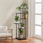 6-tier Tall Corner Plant Stand 112cm H Freestanding Plant Display Shelf For Indoor Garden
