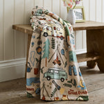 Deyongs Supersoft The Great Outdoors Countryside Scene Print Coral Fleece Throw