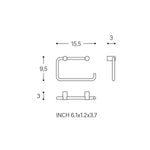 Paper Holder/towel Rack Matt Black Logic