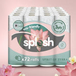 Toilet Roll, Spirits Of Terra – Quilted Soft 3-ply Tissue | Set of 72 | White