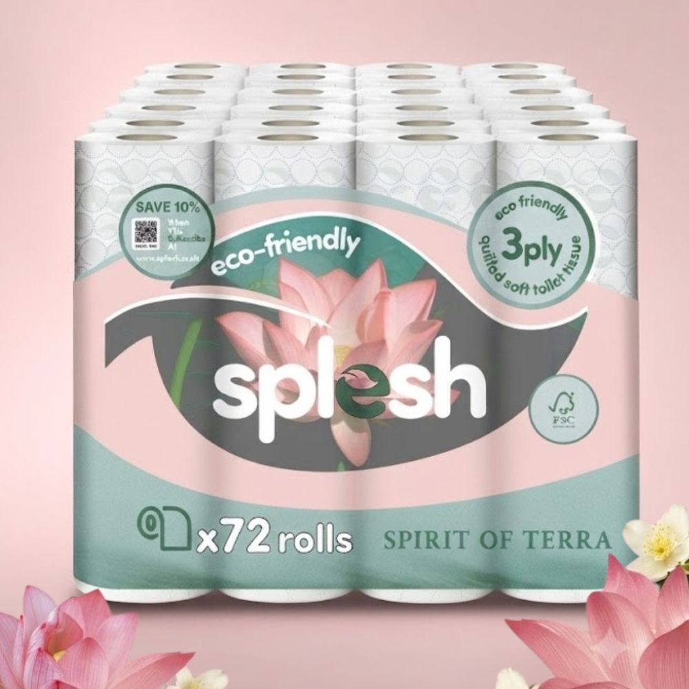 Toilet Roll, Spirits Of Terra – Quilted Soft 3-ply Tissue | Set of 72 | White
