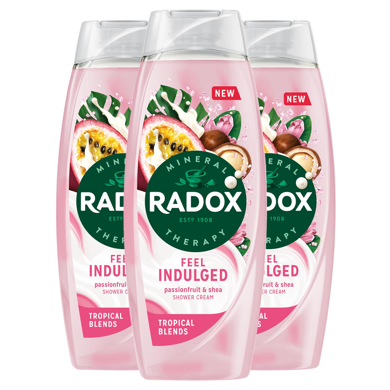 Mineral Therapy Feel Indulged Shower Cream Passion Fruit & Sea, 450ml 3pk | 3