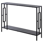 Industrial Console Table W/ Storage Shelf Black Metal Frame | One Size