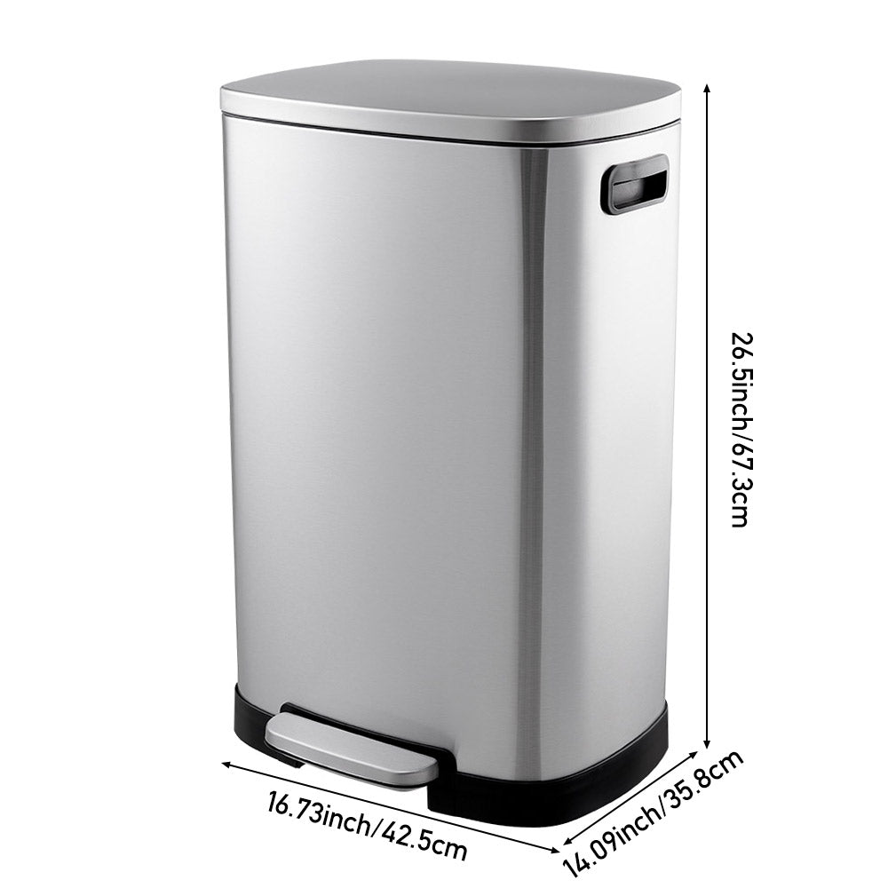 Stainless Steel Step Open Trash Can | 50l