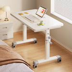 Manual Standing Height-adjustable Desk Computer Desk With Wheels | Large