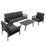 Aluminium 4 Piece Sofa Set | Anthracite