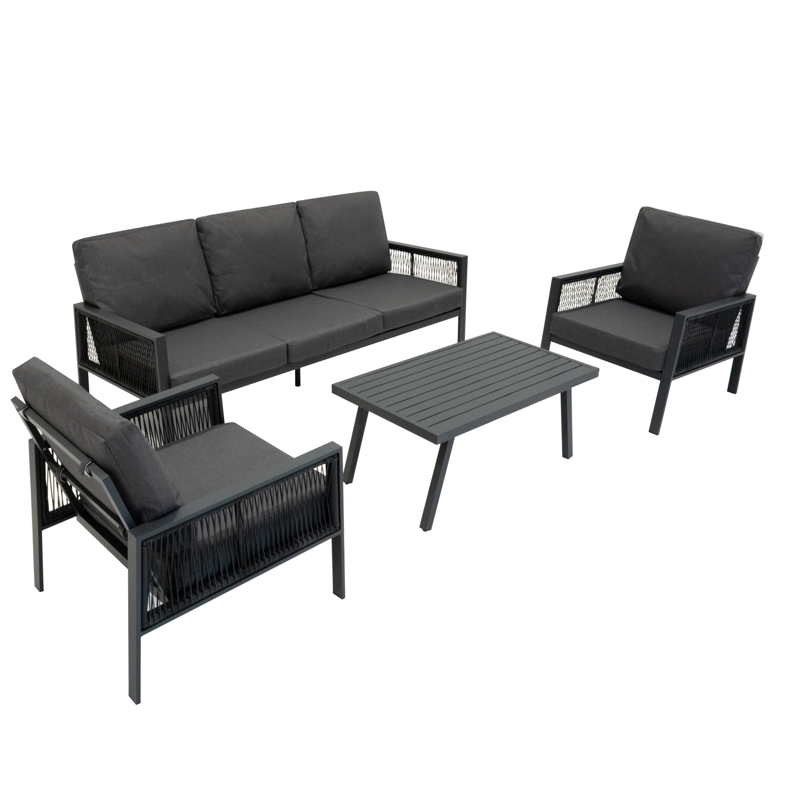 Aluminium 4 Piece Sofa Set | Anthracite
