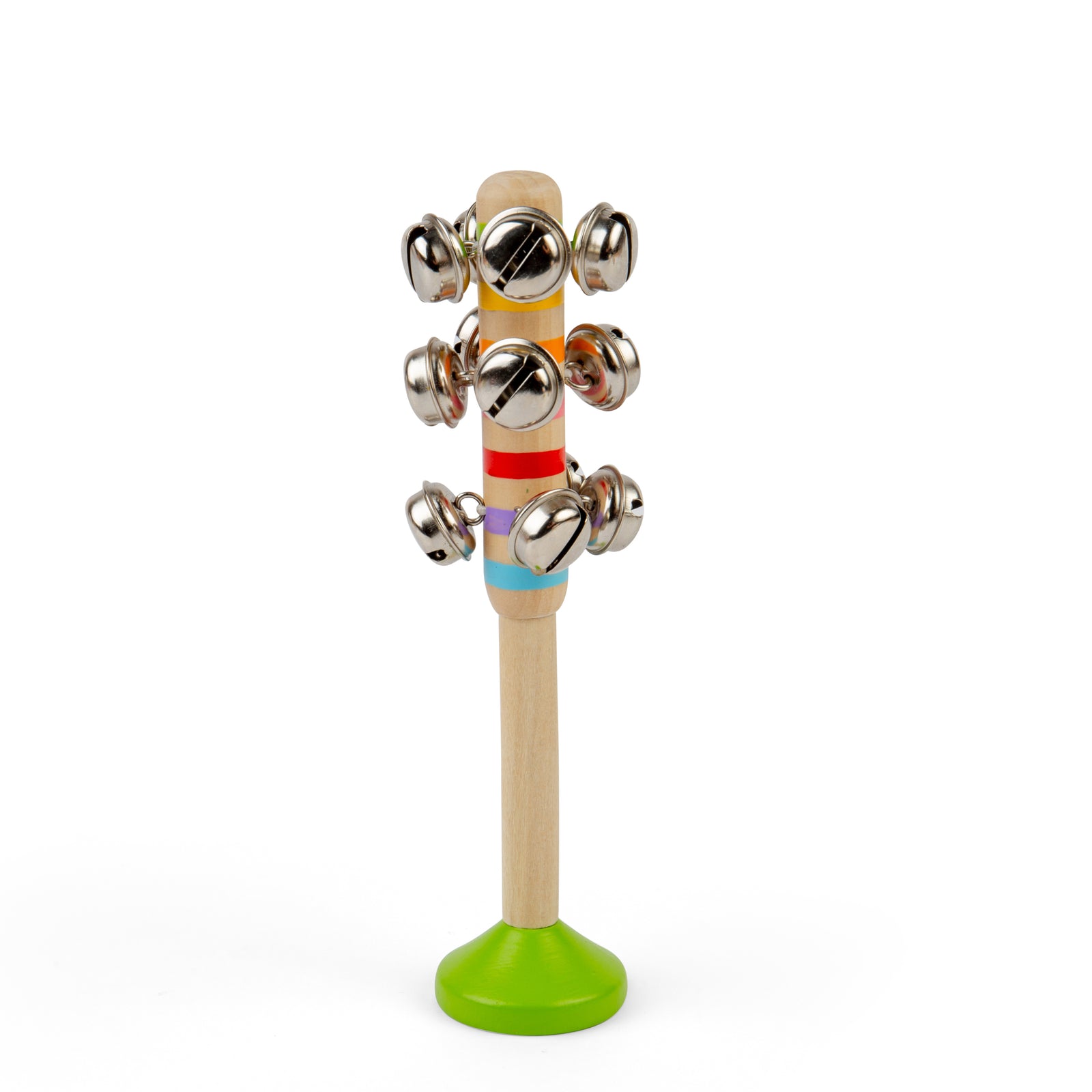 Bigjigs Toys Wooden Bell Stick - 1 Colour Chosen at Random