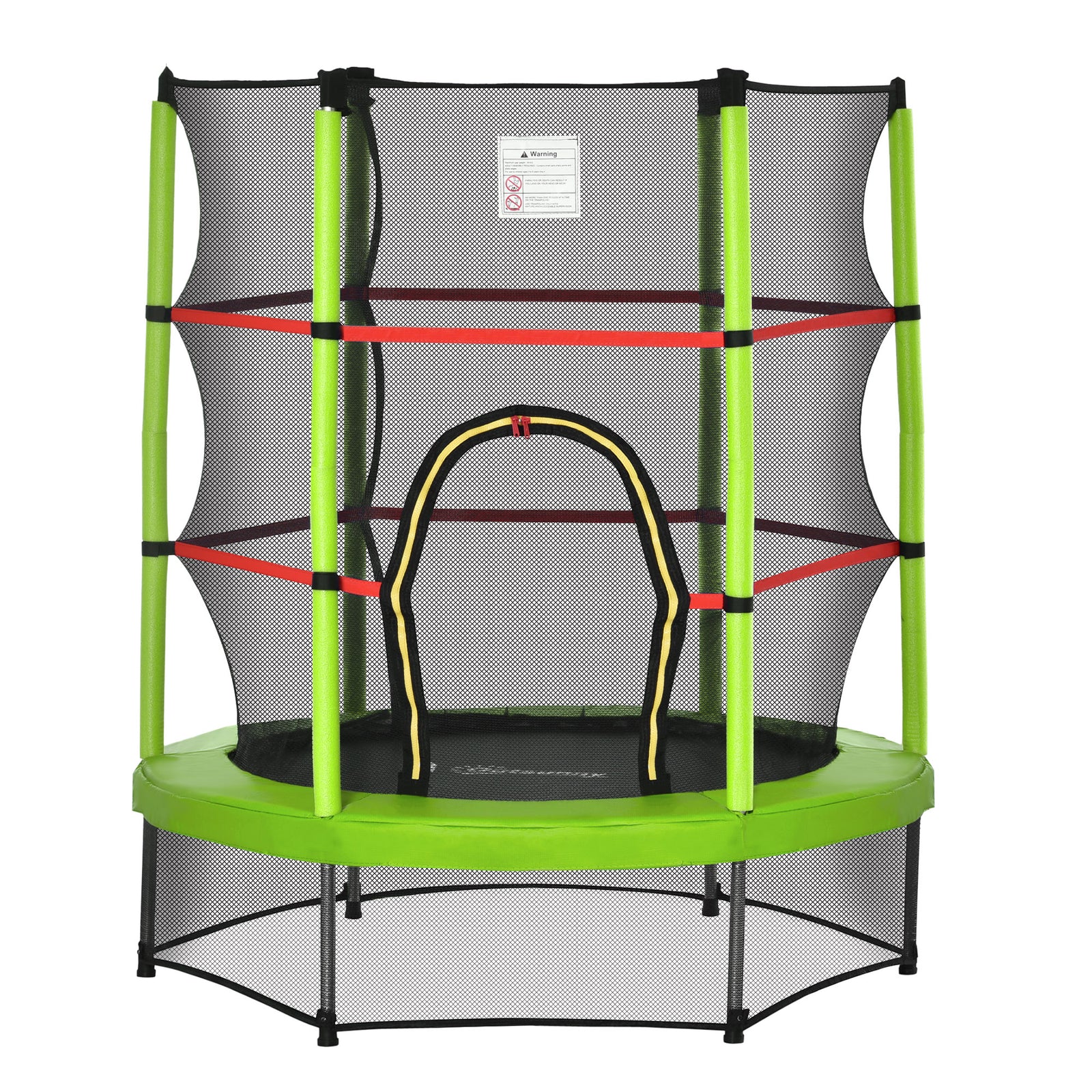 Kids Trampoline Mini Bouncer W/ Enclosure Net For 3-6 Years | Green