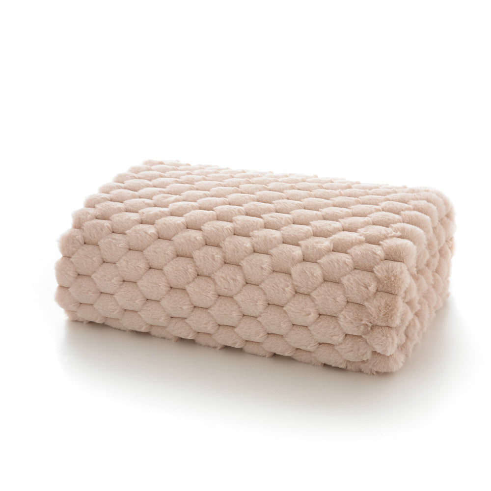 Northcombe Supersoft Faux Fur Throw | 130cm x 180cm | Pink