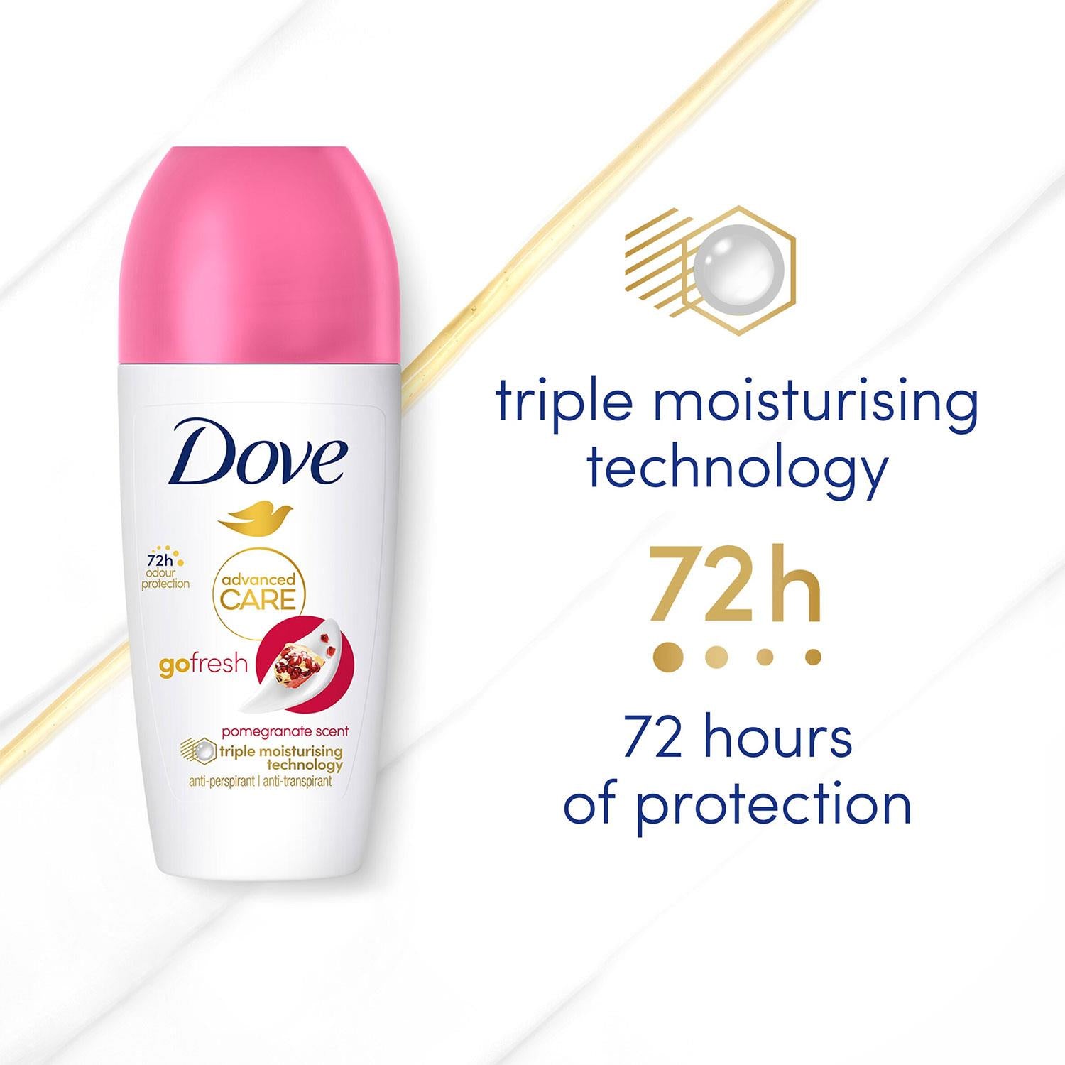 Roll On Go Fresh Pomegranate 72h Lasting Women's Anti-perspirant 50ml, 12pk