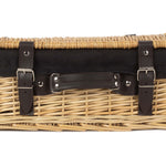 Wicker 36cm Picnic Basket | Black