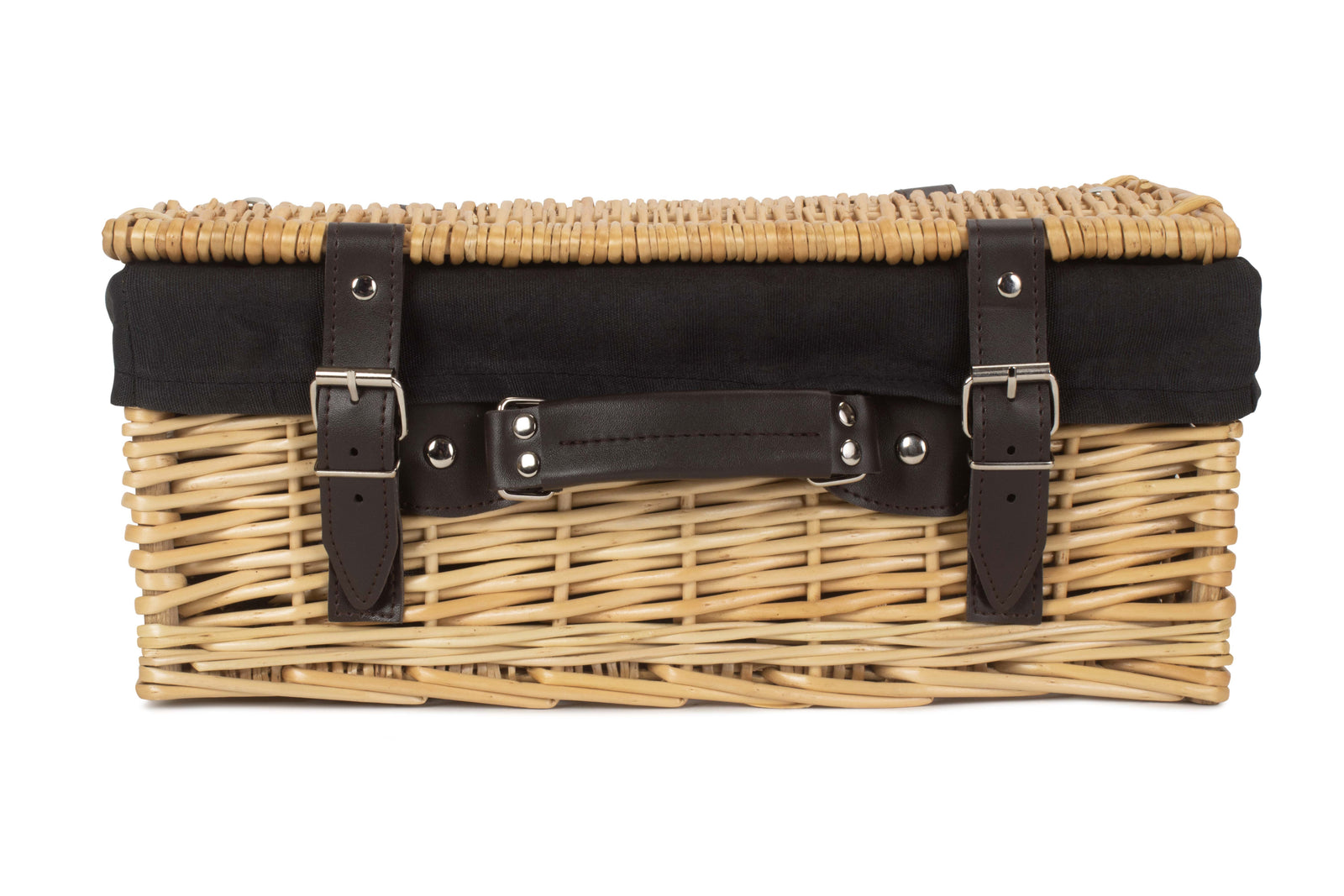 Wicker 36cm Picnic Basket | Black