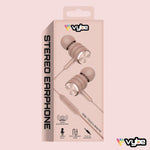 Bass Enhancement One-touch Remote, Stereo Earphones | Pink