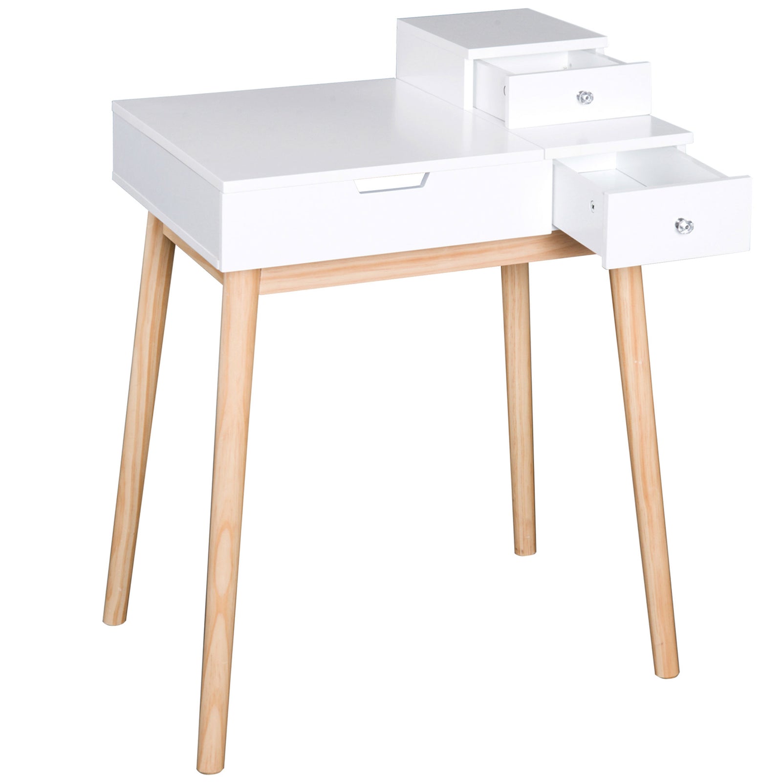 Dressing Table Desk Flip-up Mirror 2 Drawers Bedroom Makeup