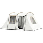Outsunny 3-4 Man Tunnel Tent, 3000mm Waterproof, Porch