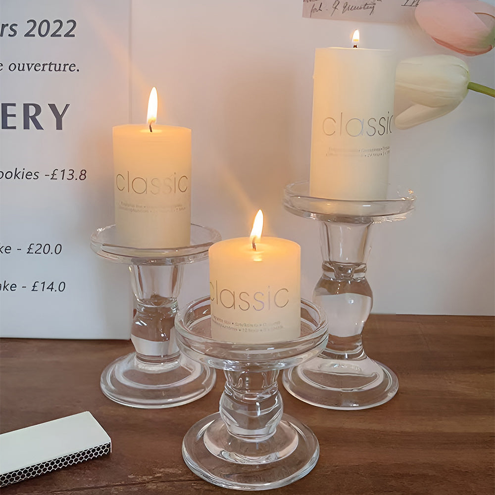 6pcs Unscented Pillar Candles Set