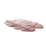 Irregular Shaped Super Soft Shaggy Area Rug | Pink