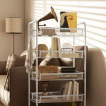 5 Tier Rolling Cart, Mesh Baskets White