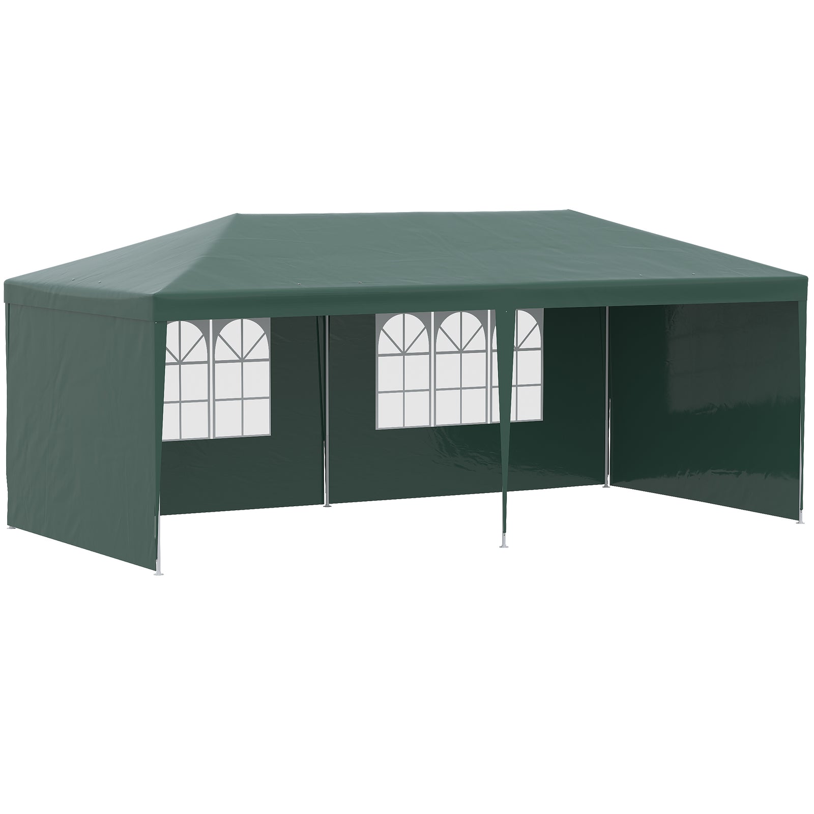 6m X 3m Garden Gazebo Marquee Canopy Party Tent Canopy Patio | Green