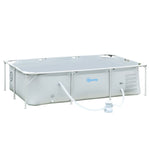 Steel Frame Pool With Filter Pump, Reinforced Sidewalls | Charcoal Gray