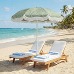 1.8 M Beach Umbrella Parasol With Sand Anchor, 30 Tilt | Green