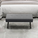 End Of Bed Bench With Thick Padding, Steel Legs For Entryway | One Size