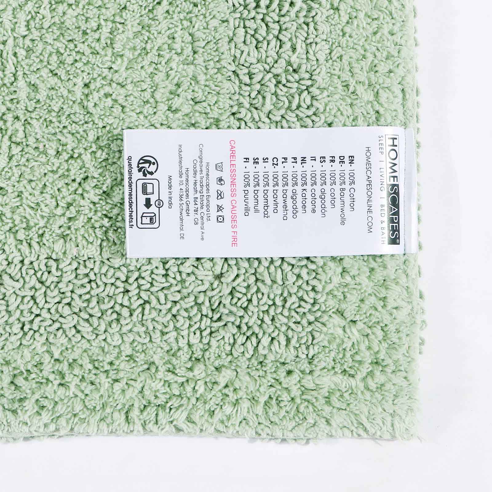Luxury Reversible Cotton Bath Mat | Pedestal Mat | Sage Green