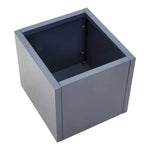 Zinc Galvanized Steel Planter Box With Drainage Hole –square Raised Planter Box Outdoor Balcony Garden Trough Pot | Large | Anthracite Grey