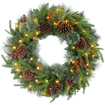 60cm Christmas Wreath With Led Lights
