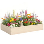 Outsunny Wooden Raised Bed For Garden, 620l Extra Large Raised Garden Bed