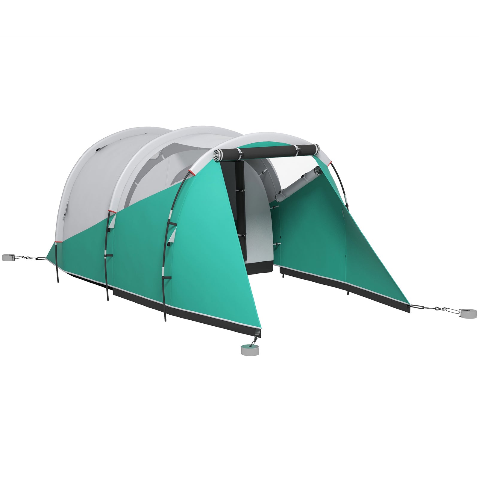3000mm Waterproof Camping Tent W/ Porch &sewn In Groundsheet