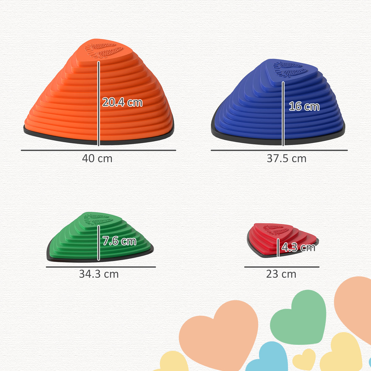 11 Pieces Stepping Stones For Balance And Motor Skills | Multi