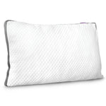 Luxury Shredded Memory Foam Bed Pillow 70x45cm, Orthopaedic Neck Back & Side Support, Bamboo Washable Cover | Set of 1 | White