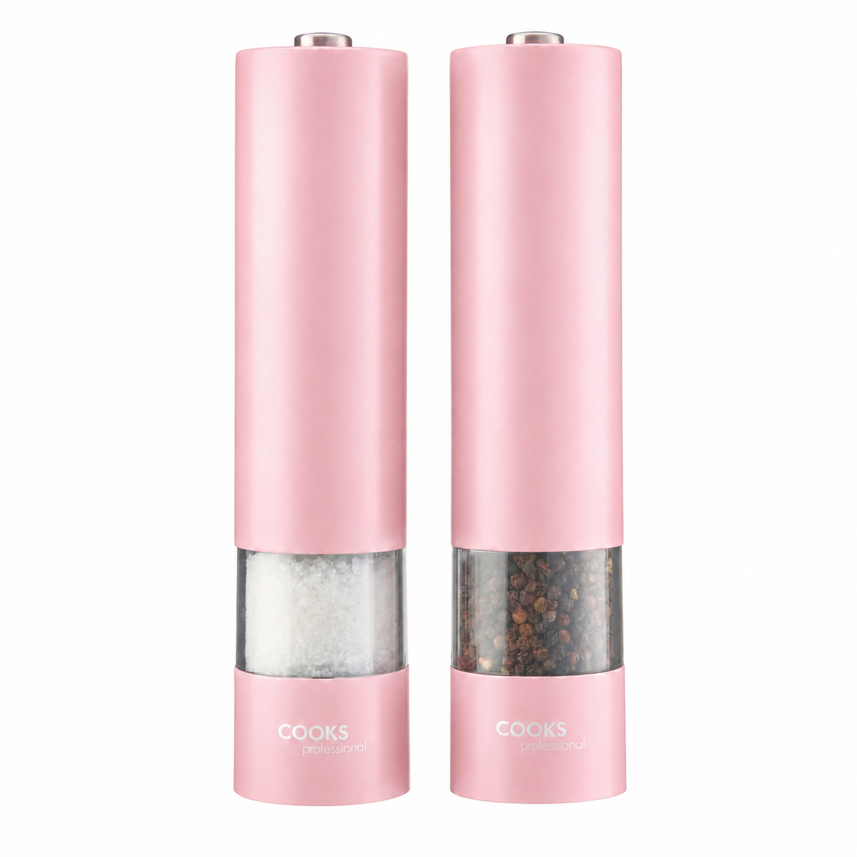 Cooks Professional Stainless Steel Electric Salt & Pepper Mill Set