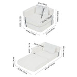 Folding Sofa Bed With Pillow | White