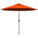 2.7m Patio Led Umbrella W/ Tilt/crank | Orange