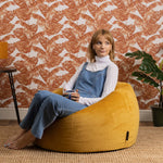 Aurora Velvet Bean Bag | Yellow