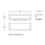 Bathroom Shelf, Organizer, Brushed Gold Pvd , Architect S+ Collection